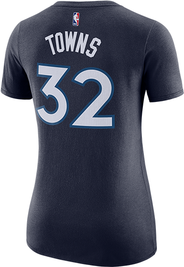 Minnesota Timberwolves Women's Karl Anthony Towns Authentic - Nba (500x667), Png Download
