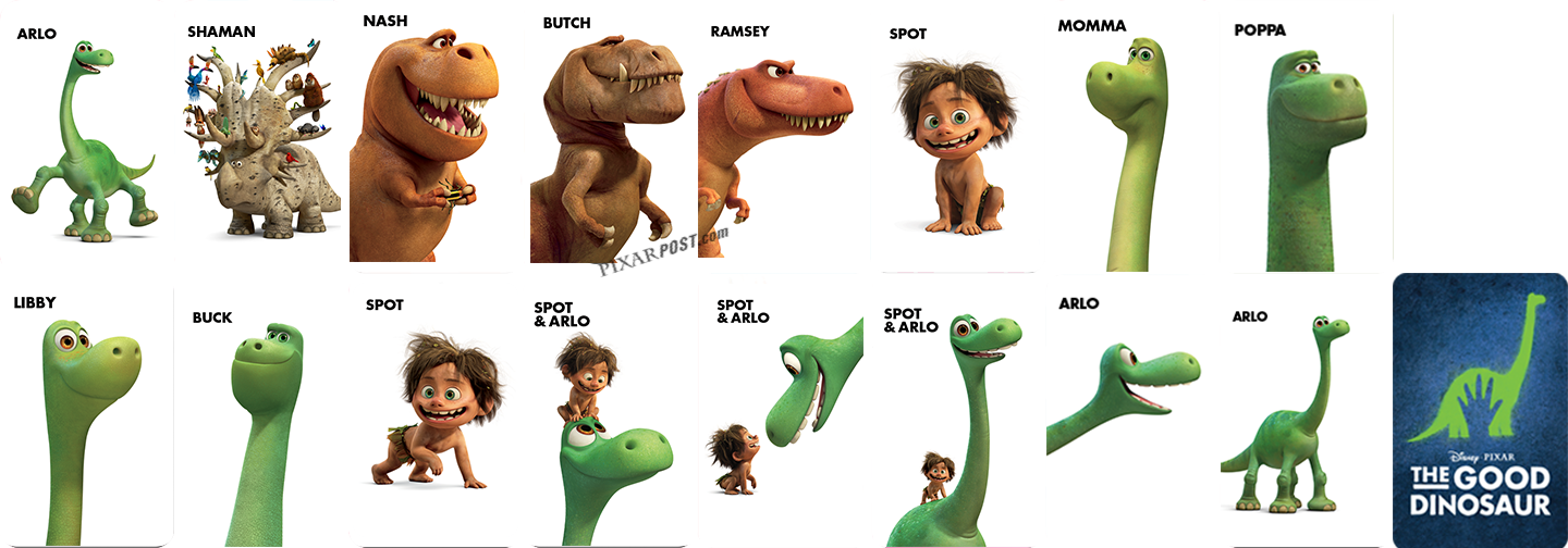 Click To Enlarge - Good Dinosaur Cast Characters (1440x504), Png Download