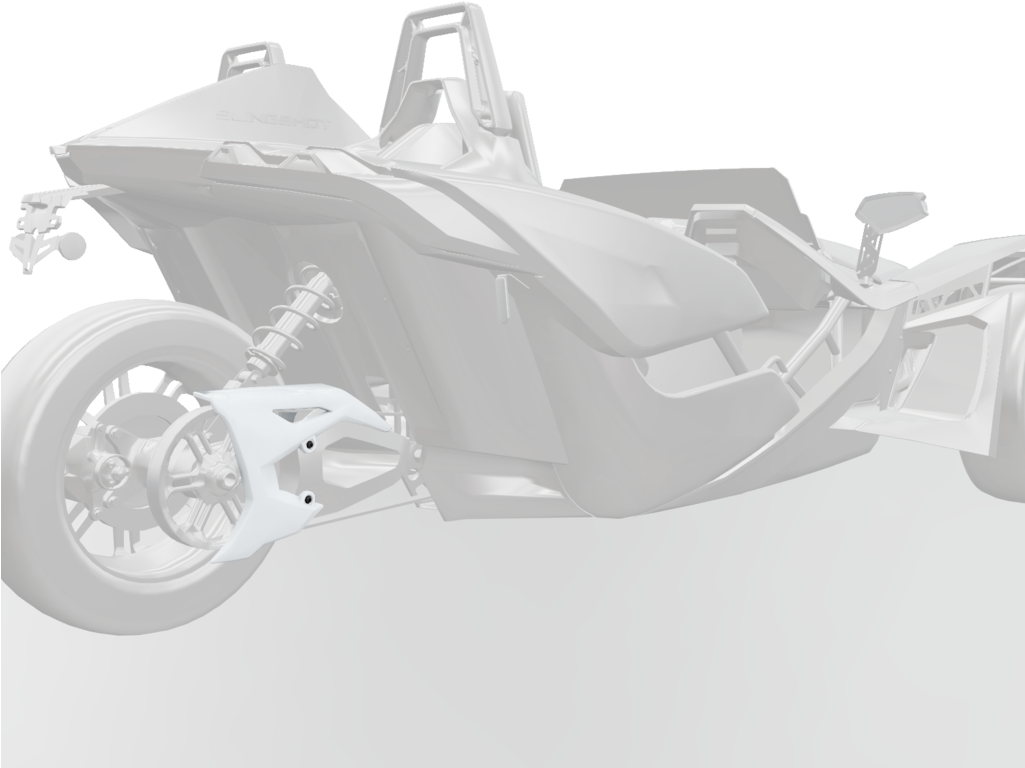 Slingshot Painted Belt Guard Cover - White Lightning (1024x1024), Png Download