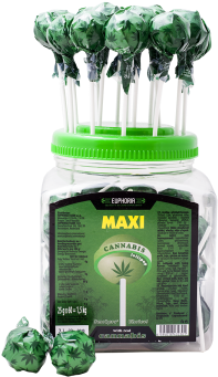 Cannabis Maxi Lollipops Jar - Lollipop (300x444), Png Download