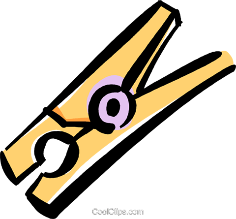 Clothes Pin Royalty Free Vector Clip Art Illustration - Exercise And Squeezing A Clothespin (480x445), Png Download