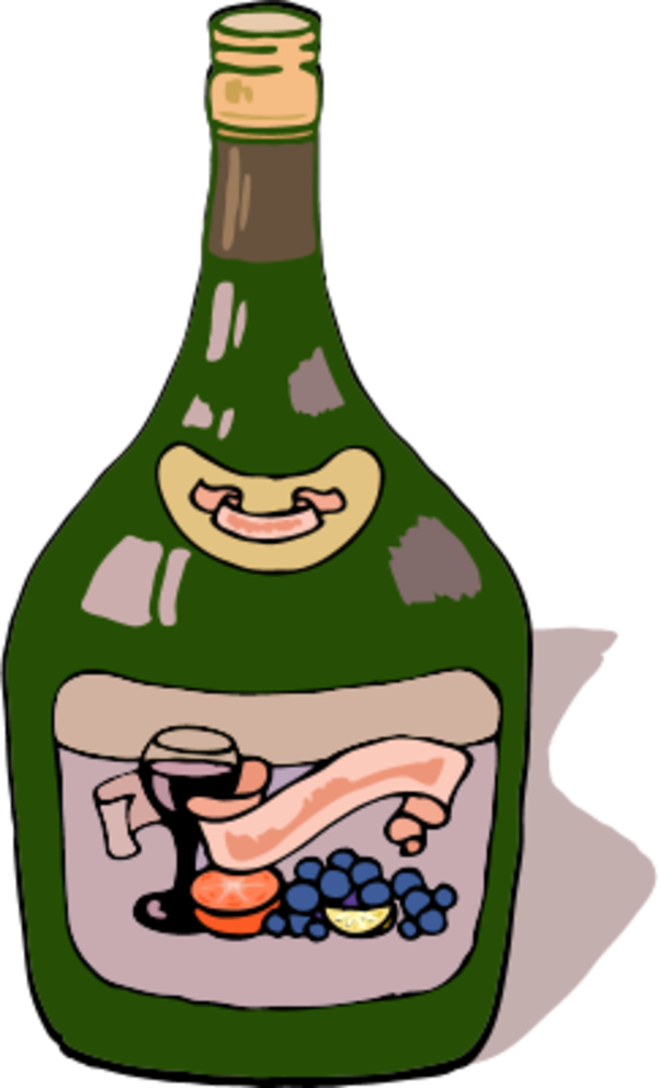 Vector Clip Art - Christmas Wine Full/queen Duvet Cover (600x992), Png Download