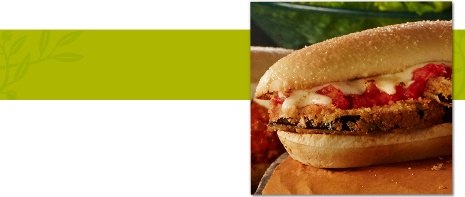 Breadstick Sandwich - Eggplant Parmigiana Breadstick Sandwich (960x407), Png Download