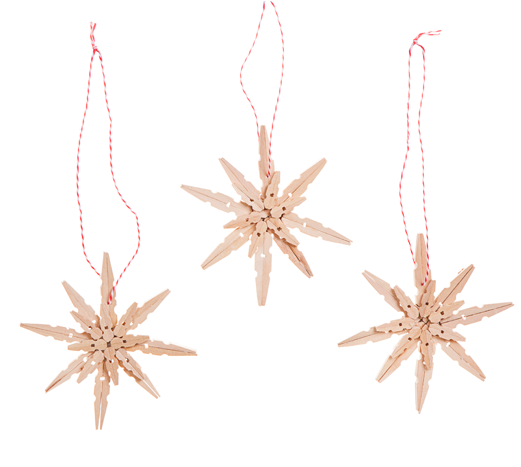 Clothespin Snowflake - 28712 (700x500), Png Download