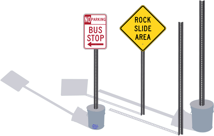 The Shadow Of A Road Sign - Bus Stop Sign Png (800x463), Png Download