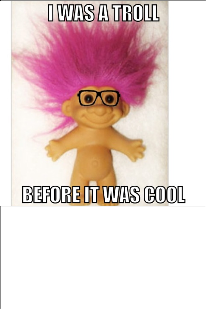 Hipster Troll Doll - Treasure Troll Doll (703x1408), Png Download