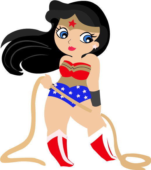 Wonder Woman Cute Png - Invitaciones De La Mujer Maravilla Para Editar (518x583), Png Download