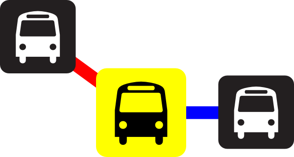 Station Bus Route Clip Art At Clker - Bus Route (600x321), Png Download