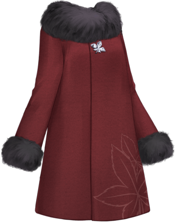 Maple Leaf Coat - ミラクル ニキ 追憶 コート (359x461), Png Download