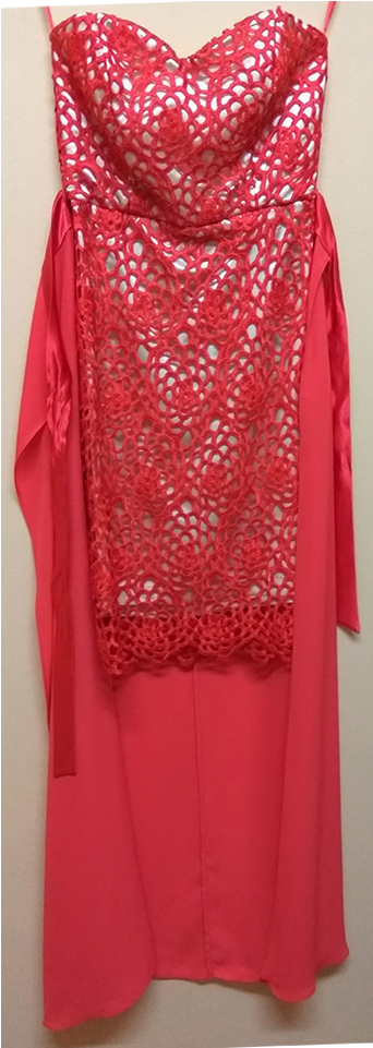 Mini Dress Strapless Red By Lace - Gown (960x960), Png Download