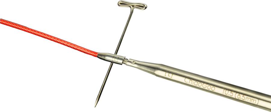 Chiaogoo Twist Red Lace 5" Tips - Chiaogoo Twist Red Lace Interchangeable Knitting Needle (899x373), Png Download