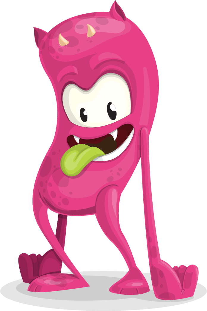 Free Cute Monster Character - Cute Monster (696x1045), Png Download