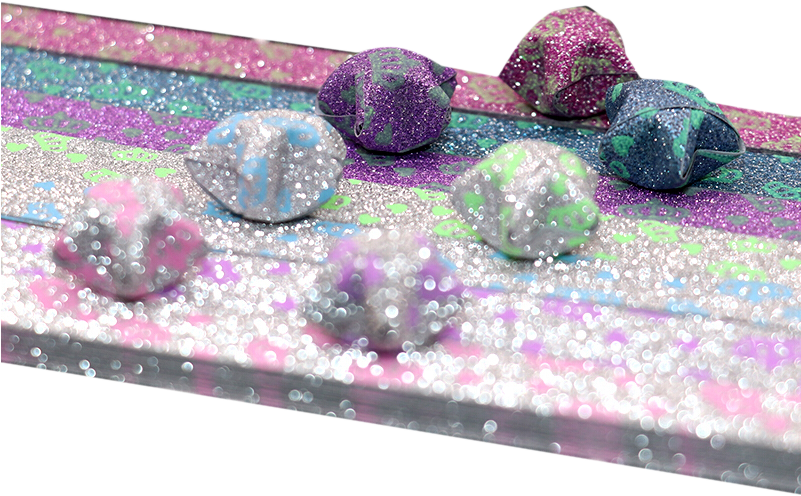 Zhihui Star Paper Glitter Lucky Star Origami Fluorescent - Glass Bottle (800x800), Png Download