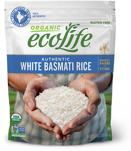 Whitebasmati 32oz Web - Ecolife White Basmati (497x648), Png Download