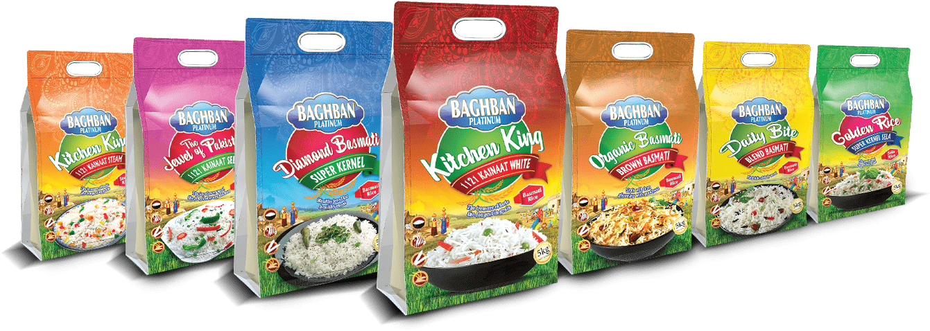 Baghban Rice - White Rice (1342x498), Png Download