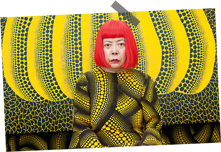Yayoi Will Garnish Your Bedroom - Kusama Artist (1026x602), Png Download