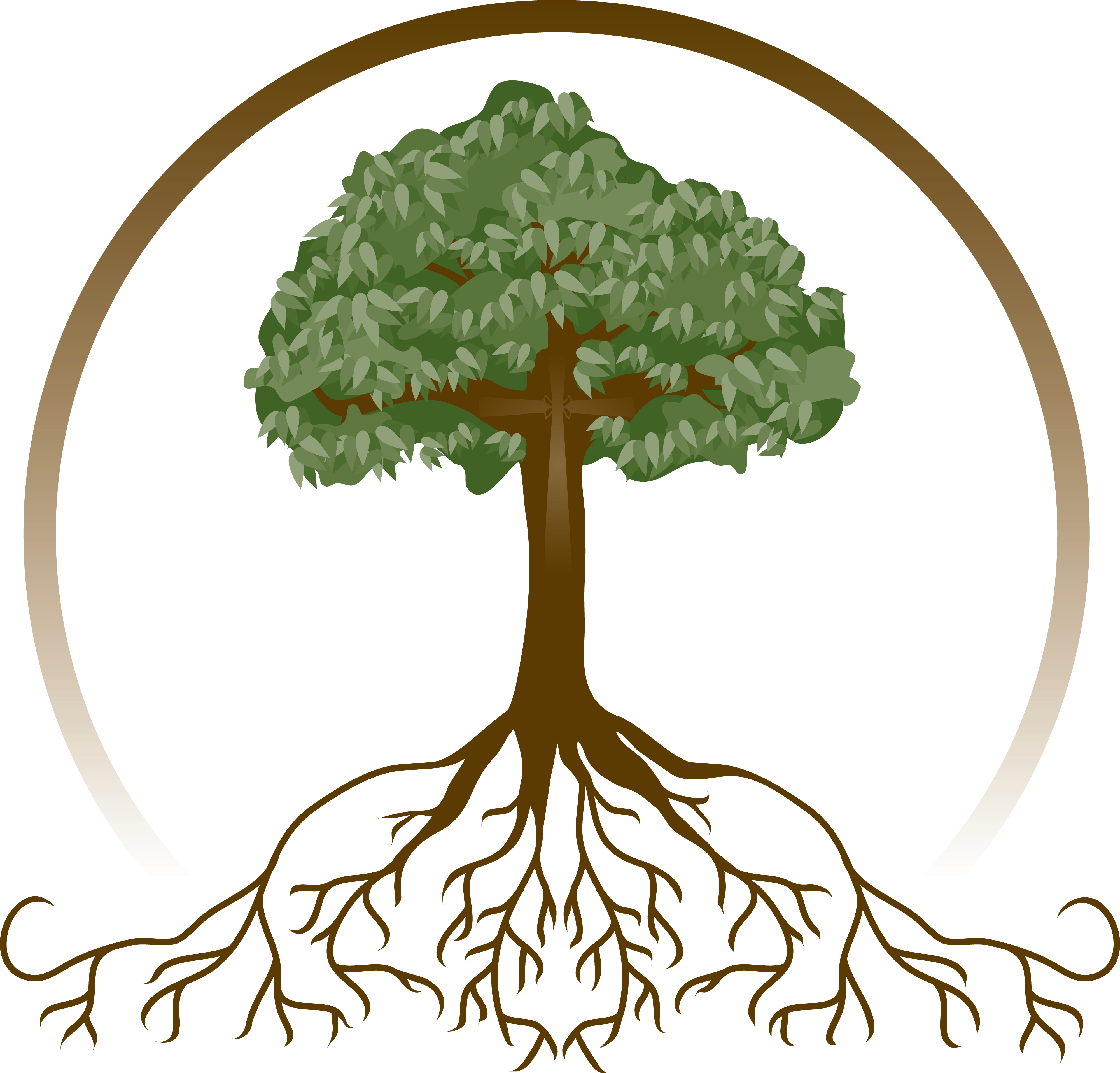 Deeply Rooted Faith Tree Sunday School Crafts, Tree - Family Tree With Roots (4000x3831), Png Download