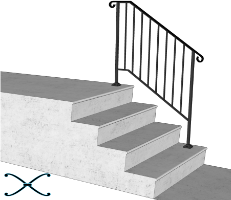 00 Out Of - Handrail For 4 Steps (450x450), Png Download