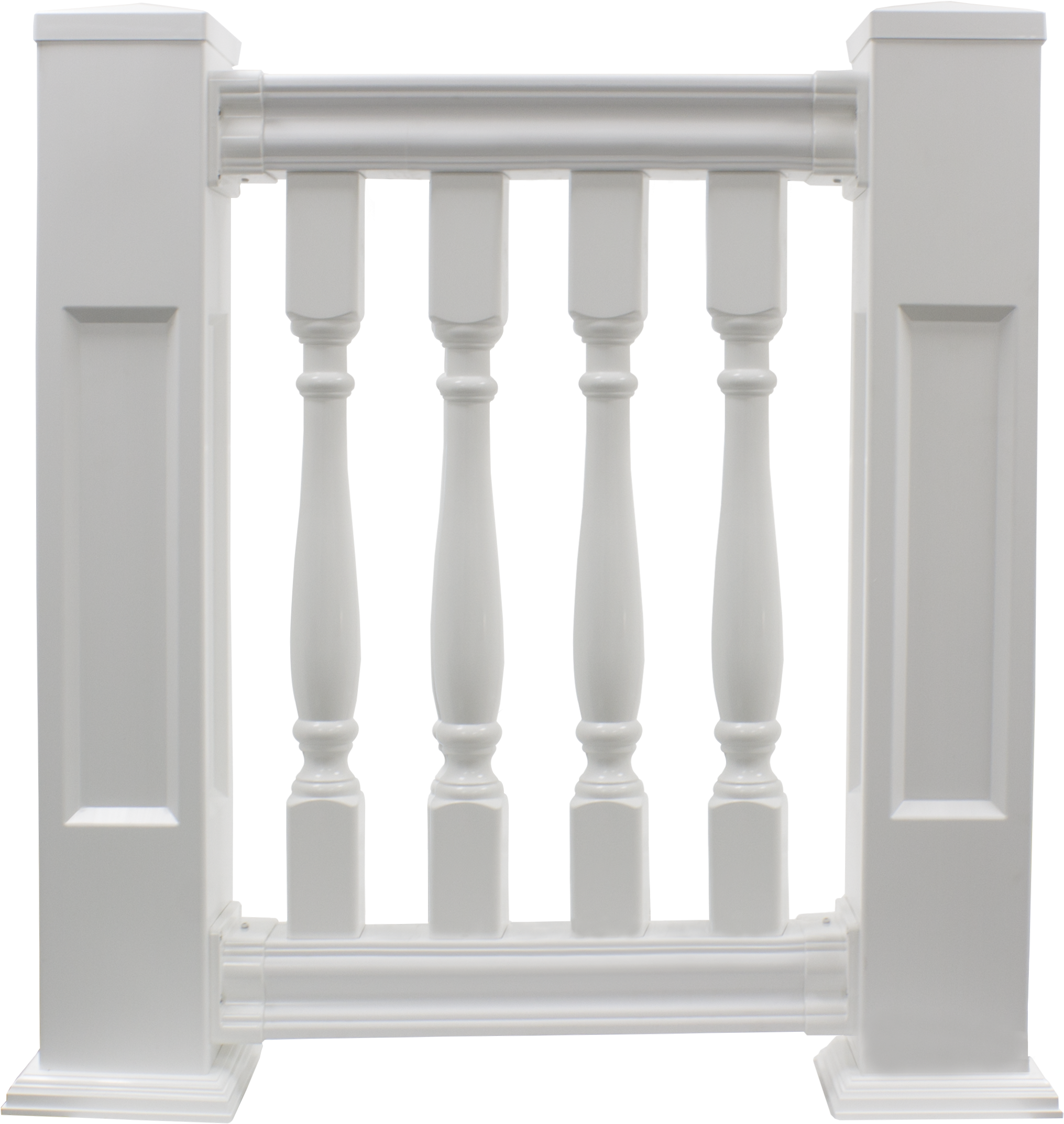 V410 With Turned Vinyl Balusters - Baluster (2317x2312), Png Download