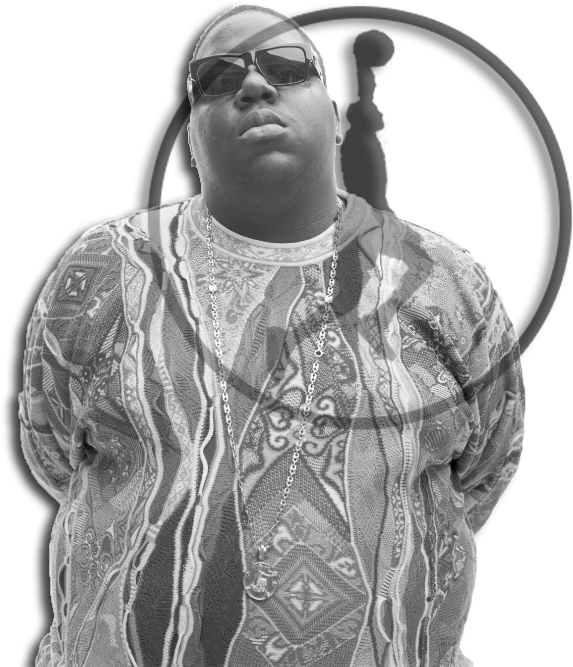 It's - Biggie Black And White (1261x1599), Png Download