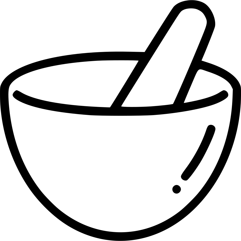 Mortar Pestle Hand Grind Mix Bowl Comments - Mortar And Pestle (980x982), Png Download