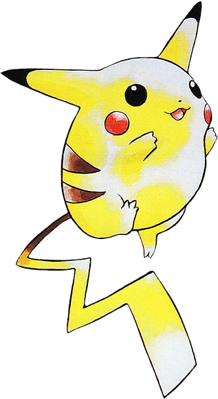 386px-pikachu Alt - Pokemon Book (386x599), Png Download
