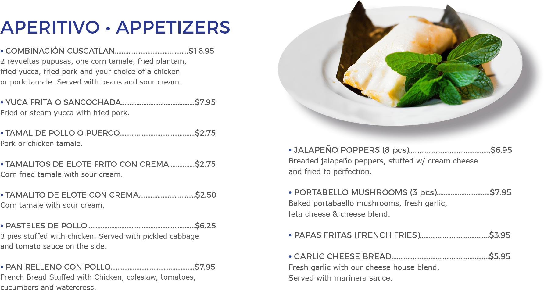 Aperitivos - Salvadoran Cuisine (1920x1024), Png Download