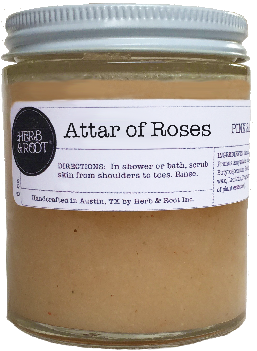 Attar Of Roses Pink Salt Scrub - Himalayan Salt (1390x1596), Png Download