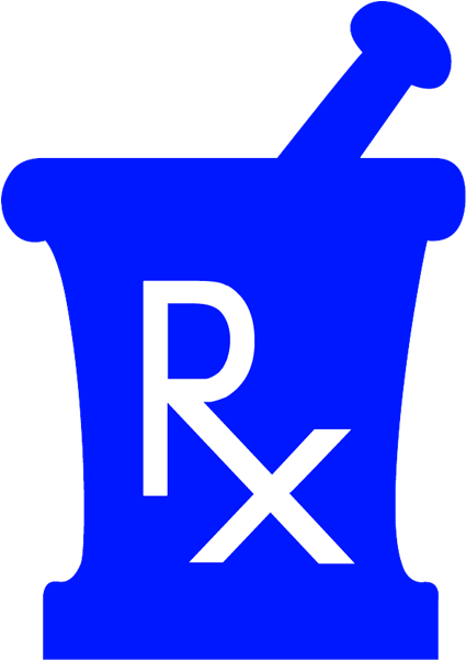 Mortar Pestle Rx Pharmd Symbol - Blue Mortar And Pestle (600x600), Png Download