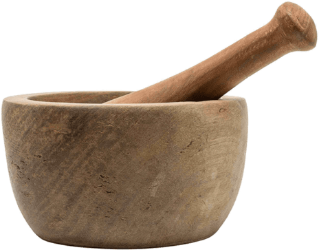 Wooden Mortar & Pestle - Mortar And Pestle (600x600), Png Download