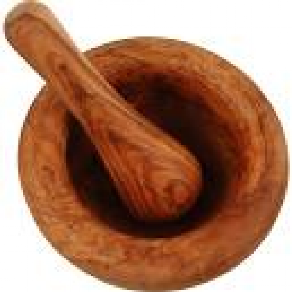 American Metalcraft Olive Wood Mortar & Pestle (600x800), Png Download