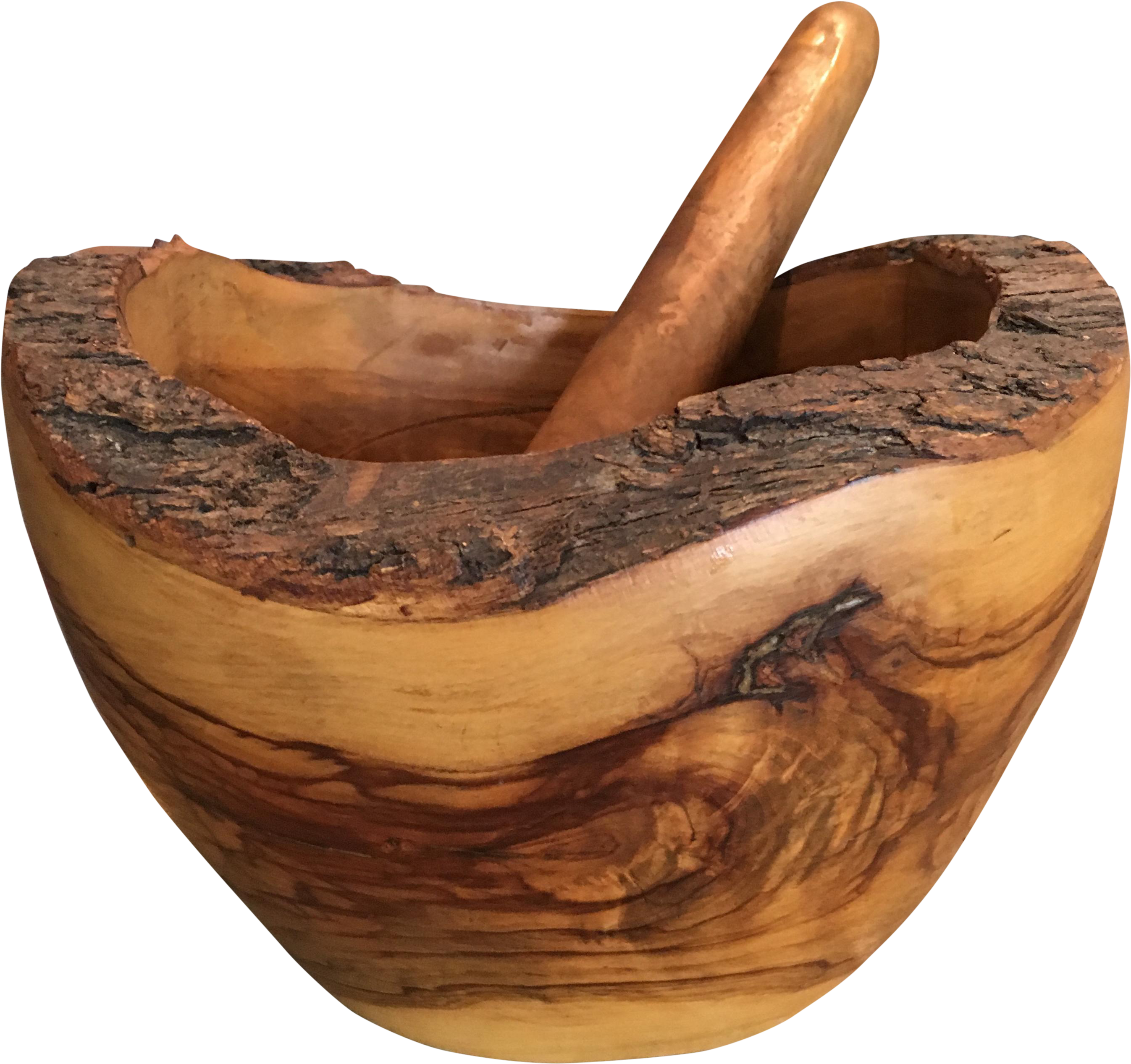 Natural Wood Mortar & Pestle On Chairish - Mortar And Pestle (2991x2816), Png Download