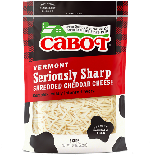 Seriously Sharp Shredded Cheddar Cheese - Shredded Cheese (500x500), Png Download