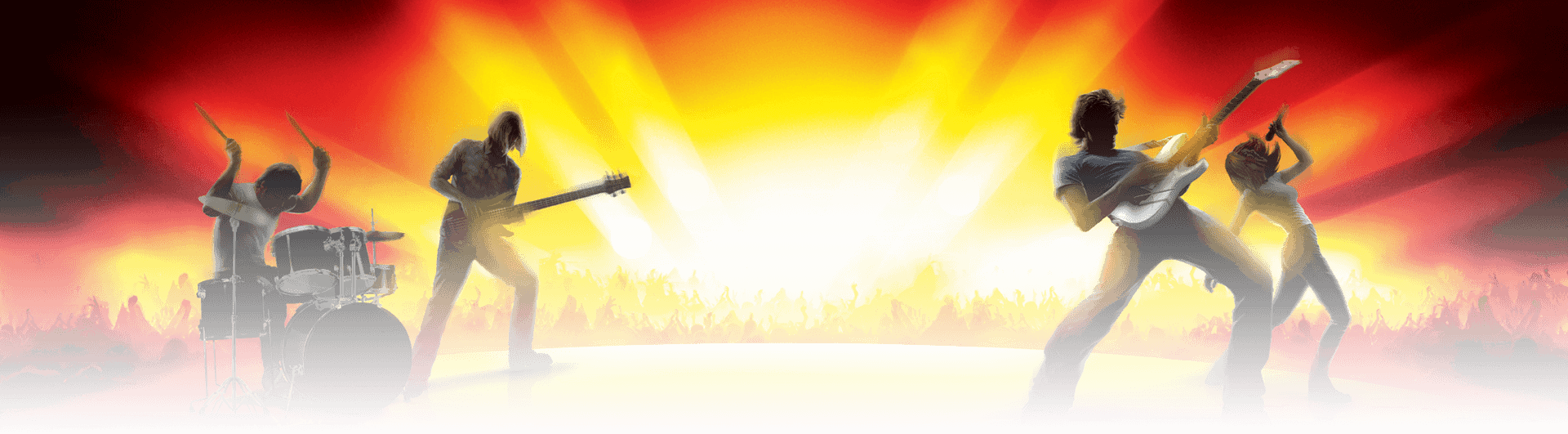 Header - Guitar Hero World Tour (1920x531), Png Download