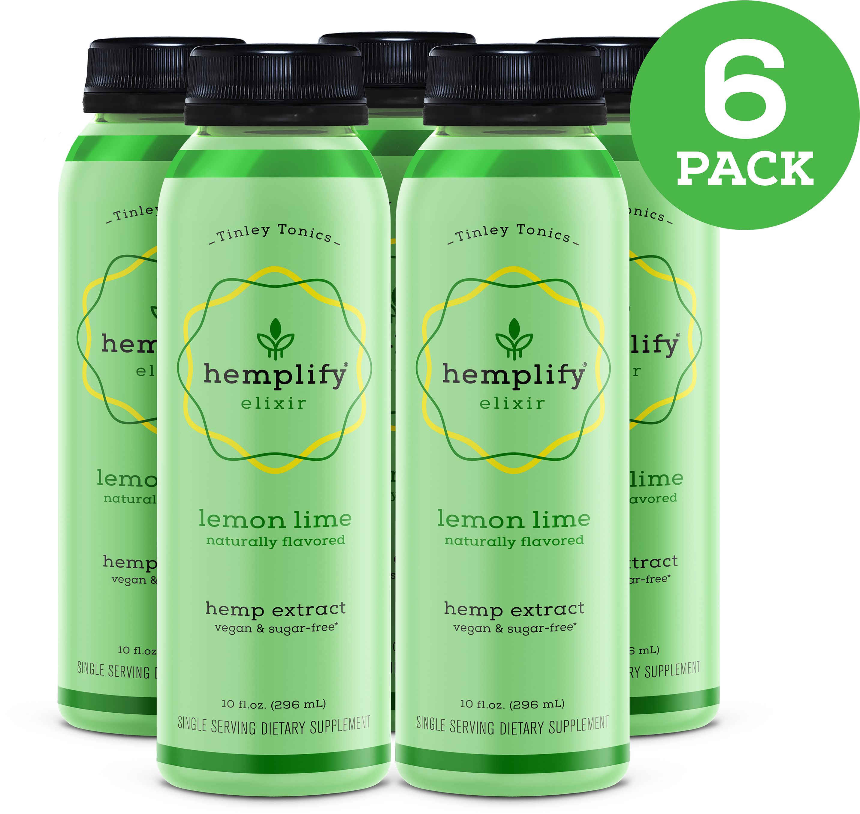 6 Pack Lemon Lime - Lemon (3600x3618), Png Download