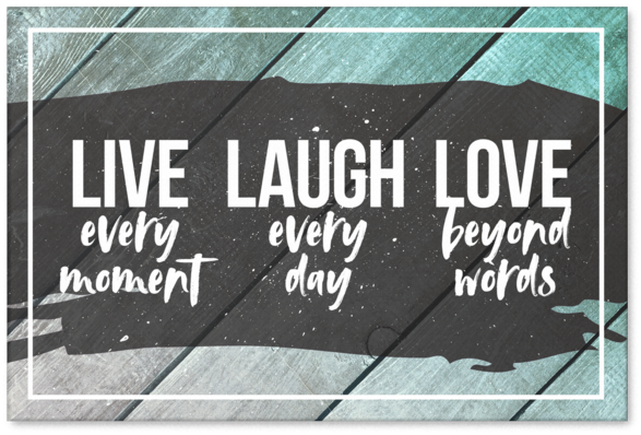 "live Laugh Love" Premium Canvas - Canvas (600x600), Png Download