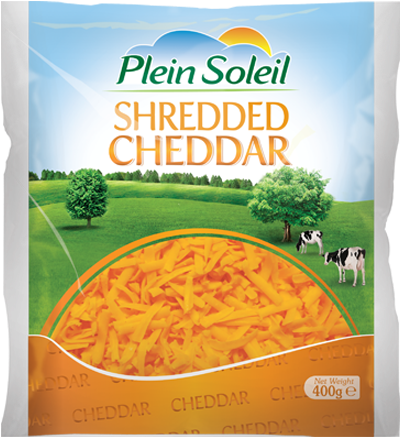 Shredded Cheddar - Cheddar Cheese Plein Soleil (400x450), Png Download