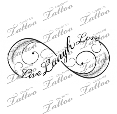 Live Laugh Love Infinity Tattoo - Sisters Infinity Symbol (400x400), Png Download