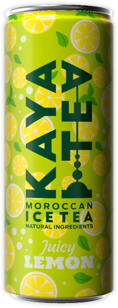 Kaya Tea, The First Moroccan Ice Tea, Low Calories - Graphic Design (235x613), Png Download