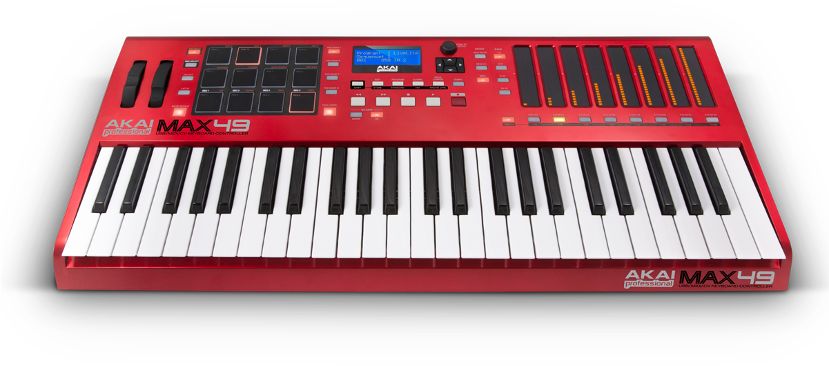 Akai Professional Max49 Built In Step Sequencer Usb - Akai Max49 Keyboard Controller (1200x750), Png Download