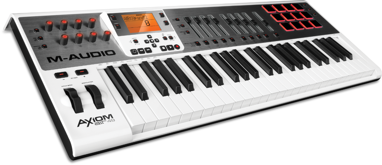 M Audio Axiomair49 Main - Midi Controller 61 Keys (1280x553), Png Download