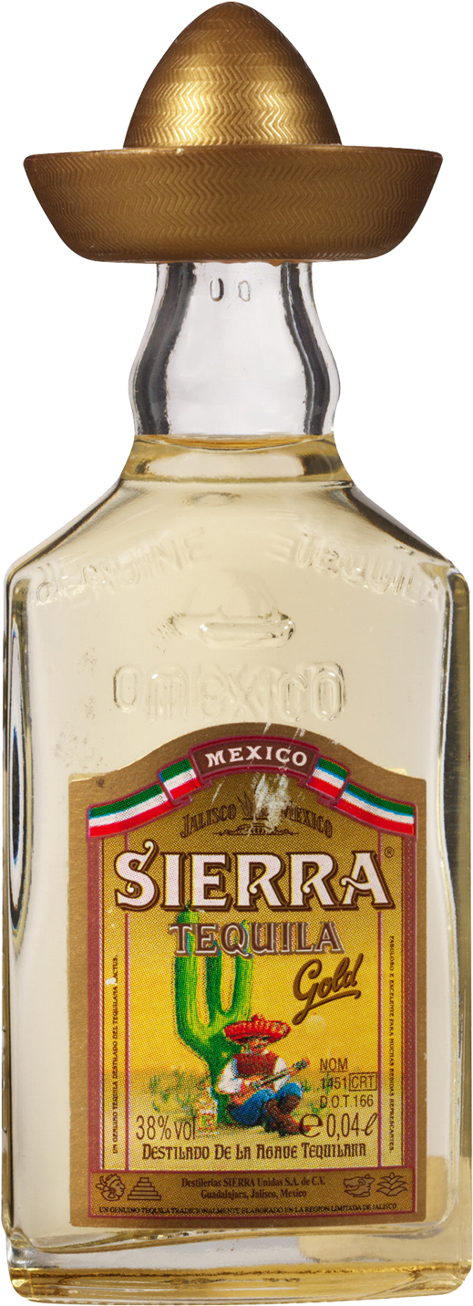 Sierra Gold Tequila 40ml - Sierra Gold Tequila (1600x2000), Png Download