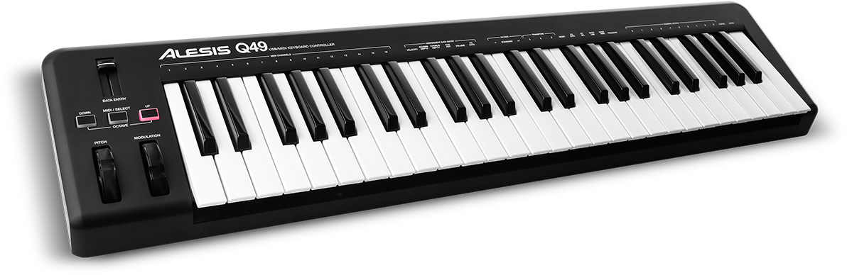 Q49 - Alesis Q49 49-key Usb Midi Controller Keyboard (1200x750), Png Download