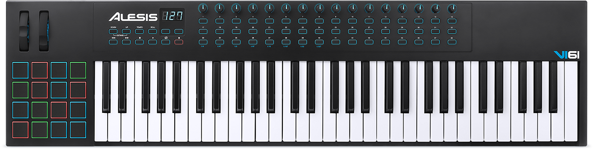 Learn More - Alesis Vi61 61 Key Usb Midi Keyboard Controller With (1200x750), Png Download
