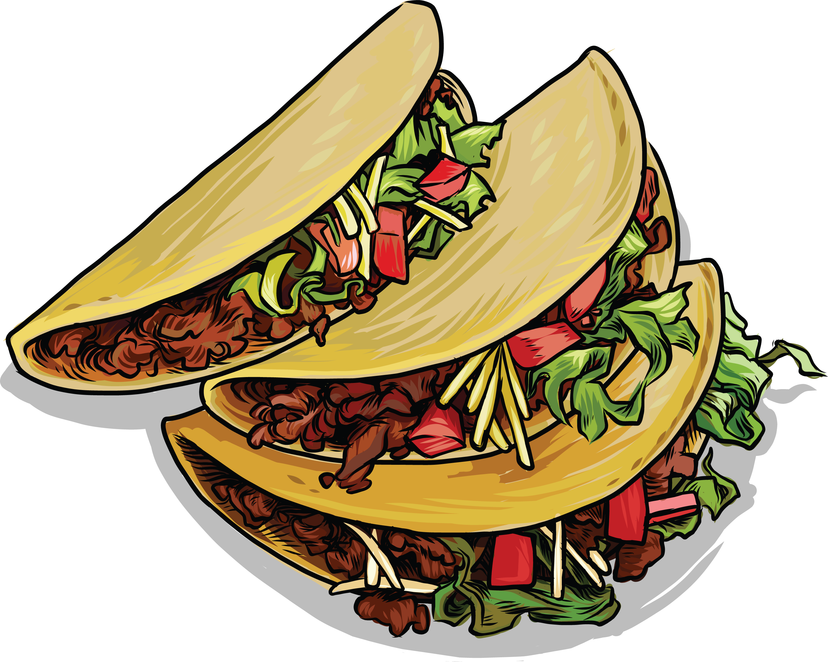 As Documented In Gustavo Arellano's Book “taco Usa,” - Hispanic Food Clip Art (2815x2249), Png Download