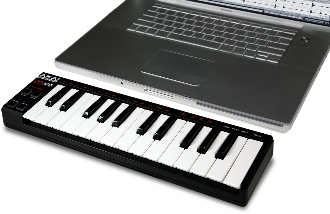 Akai Pro Lpk25 Midi Usb Keyboard Review - Akai Lpk25 (1200x750), Png Download