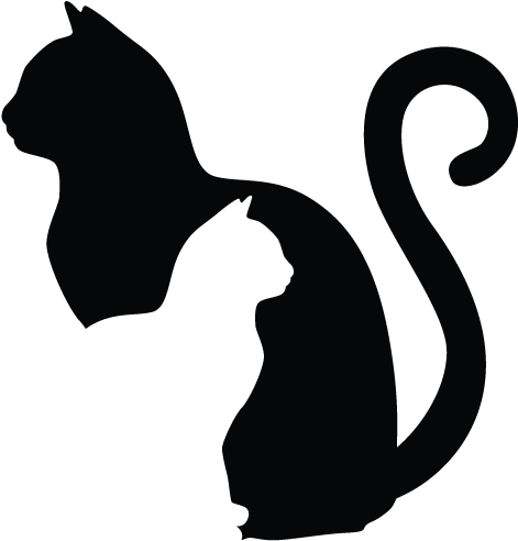 Bff Pet Sitting - Sitting Cat Silhouette Png (612x792), Png Download
