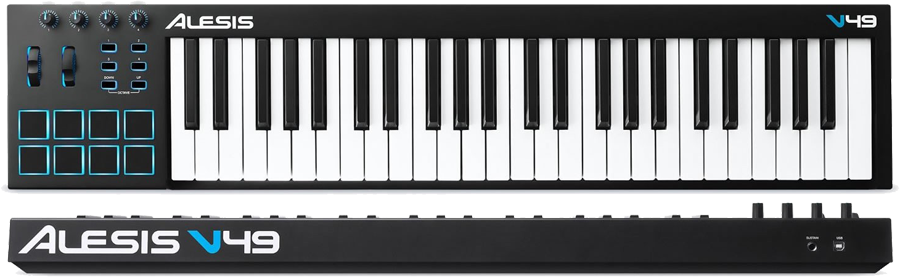 Key Usb-midi Keyboard Controller - Alesis V49 Midi Keyboard (900x277), Png Download