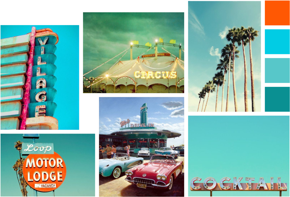 Moodboard 2 - Circus Ii Canvas Print - Small By The Last Sparrow (1000x693), Png Download