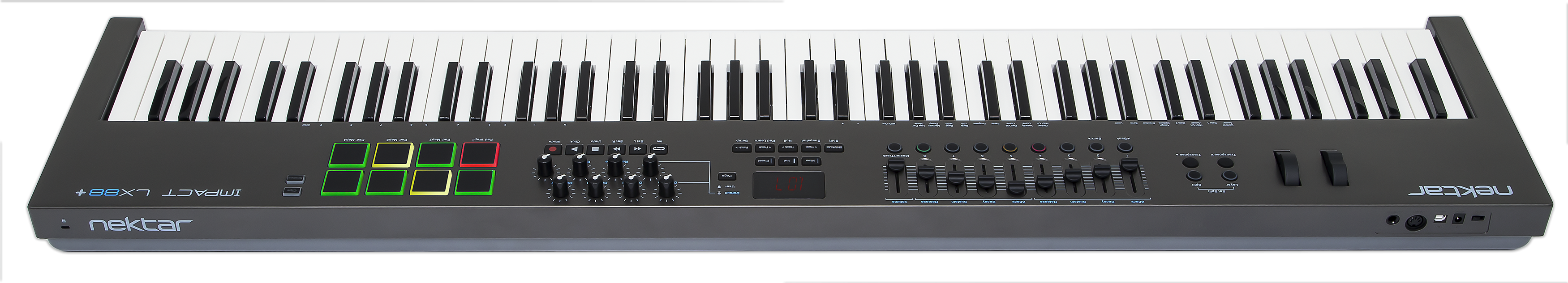 Nektar Impact Lx88 Midi Controller Keyboard - Midi Controller (3500x3500), Png Download